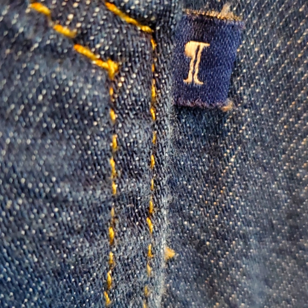 Pilcro Dark Blue Flare & Wide Leg Jeans - Picture 8 of 12